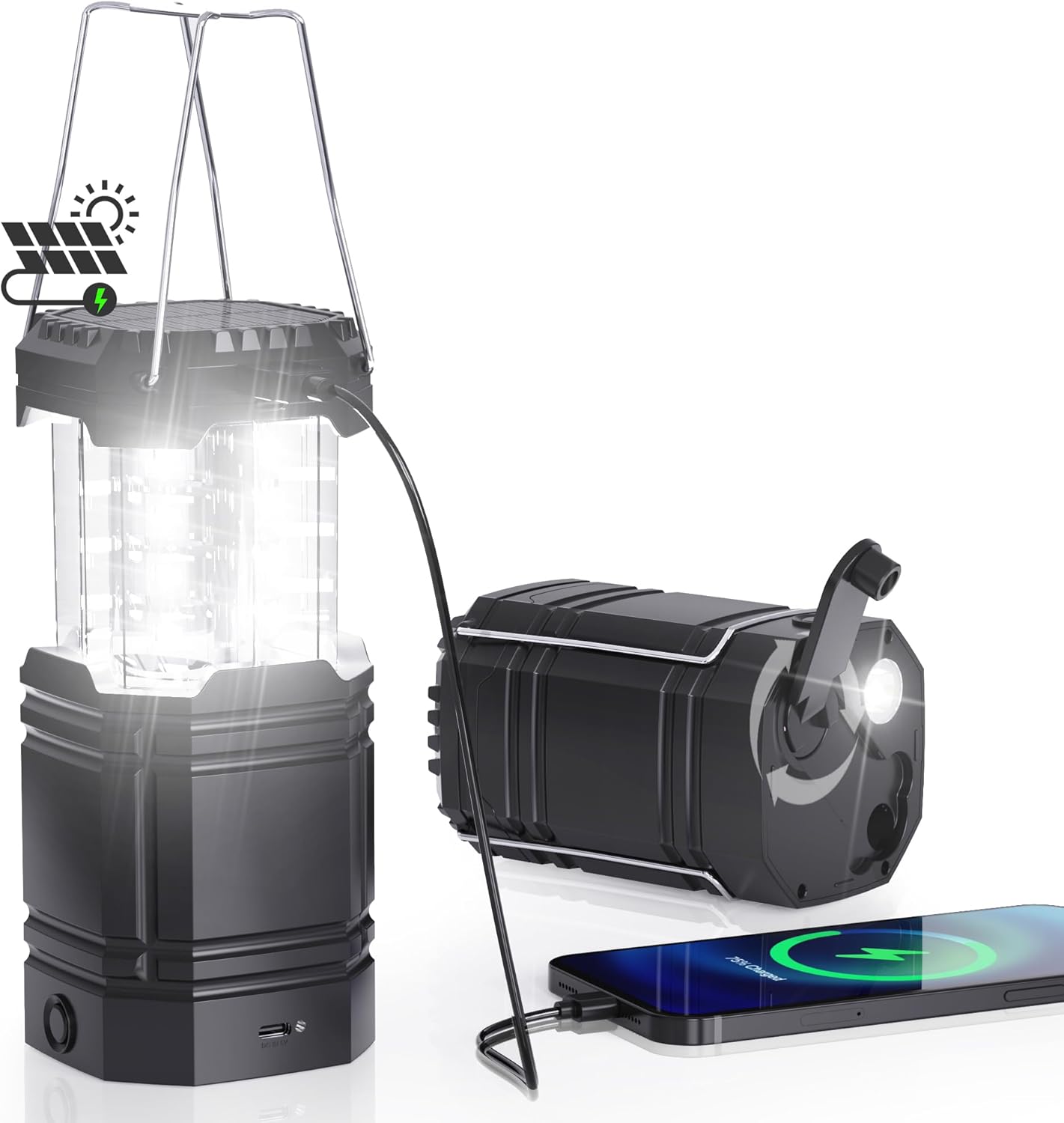 Solar Power Rechargeable Camping Lantern