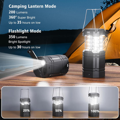 Solar Power Rechargeable Camping Lantern