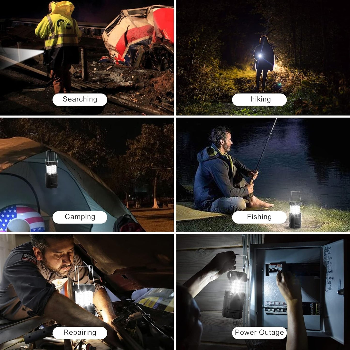 Solar Power Rechargeable Camping Lantern