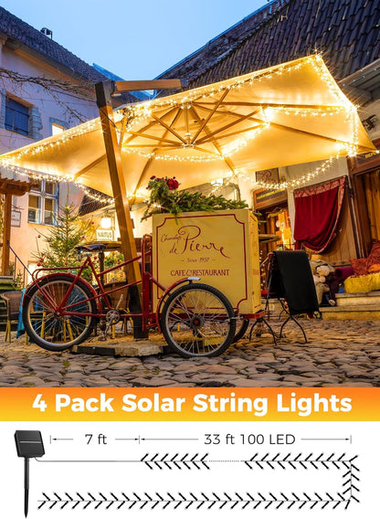 Solar String Lights Outdoor | 23 ft